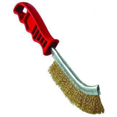 SPAZZOLA ACCIAIO MM. 270 MANICO IN PVC