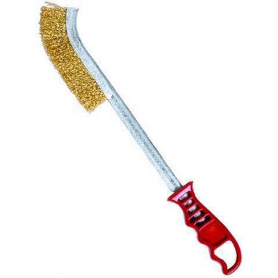 SPAZZOLA RICURVA CON FILI ACCIAIO