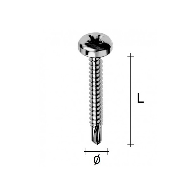 VITE AUTOFORANTE TC MM. 4,8X18 ZN UNI 6954