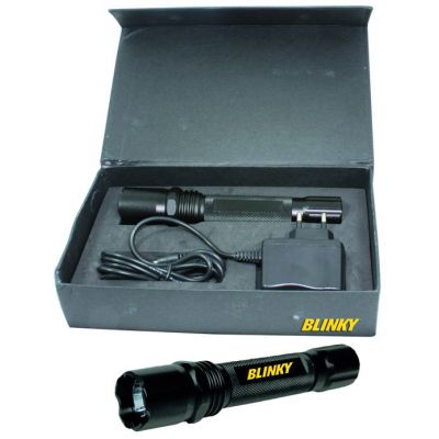 TORCIA A LED RICARICABILE MODELLO EUROPA MEDIUM CON 1 LED 120 LM A 2 POTENZE RAGGIO 100 MT.  CARICA CON DURATA 8 ORE