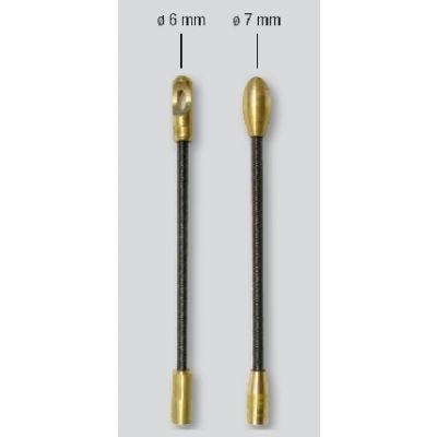 CODOLO TESTA FLESSIBILE CON OGIVA DIAMETRO MM.10 FILETTO M6 PER SONDA MM. 6