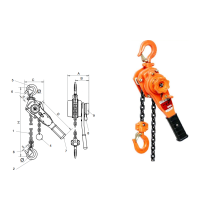 ALZATIRA BRAVO KG. 750 CON MT. 3,0 CATENA