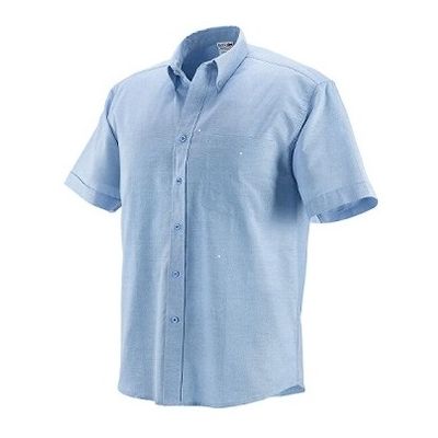 CAMICIA IN COTONE COLORE AZZURRO MODELLO OXFORD MANICA CORTA TG. XL