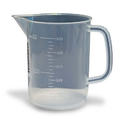 CARAFFA PLASTICA GRADUATA DA LT. 0.5