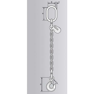 TIRANTE A CATENA A 1 BRACCIO CATENA N. 10X2,0 METRI PORTATA KG. 3000