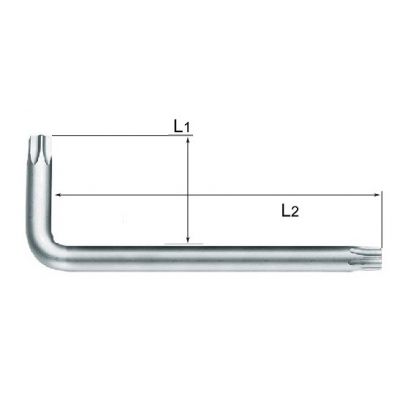 CHIAVE A BRUGOLA CURVA IMPRONTA TORX T50