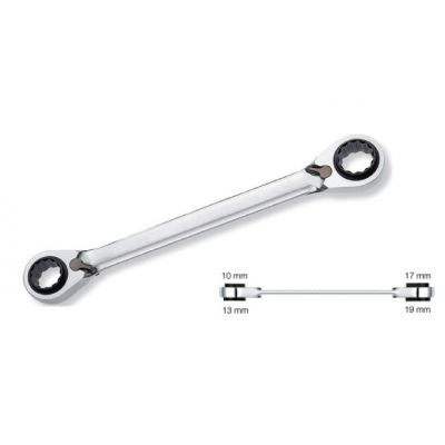 CHIAVE A CRICCHETTO DOPPIA 10-13 17-19mm