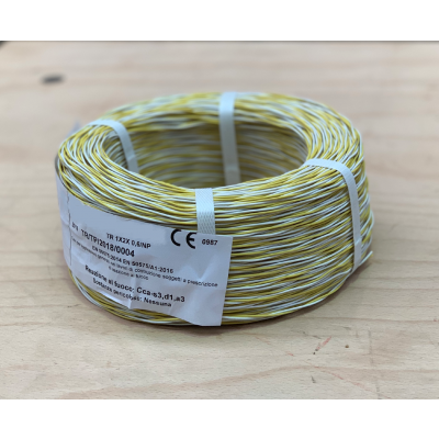 TRECCIOLA BIANCO/GIALLA SEZIONE 2 X 0,6 IN MATASSE MT. 250