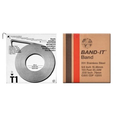 NASTRO BAND-IT IN ACCIAIO INOX DA   9,5 IN ROTOLI DA MT. 30