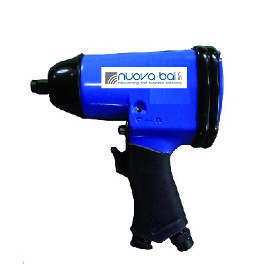 PISTOLA PNEUMATICA CON ATTACCO QUADRO DA 1/2" CORREDATA DI BUSSOLE ESAGONALI A MACCHINA DA MM. 9-10-11-12-13-14-17-19-21-24-27 E PROLUNGA DA MM. 100

