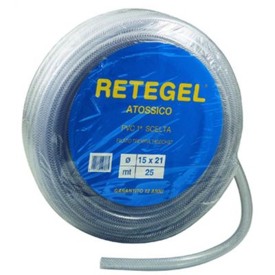 ROTOLO CANNA IN GEL PVC RETINATO TRASPARENTE 25 METRI