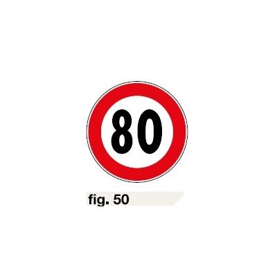 CARTELLO LIMITE VELOCITA' KM. 50 CM. 60