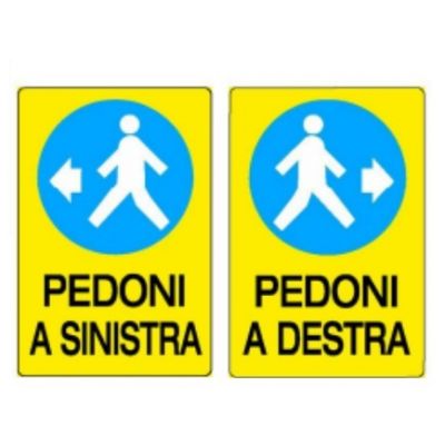 CARTELLO PEDONI A SINISTRA