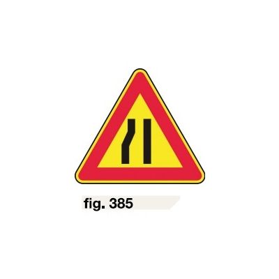 CARTELLO STRETTOIA ASIMMETRICA SINISTRA CM. 90