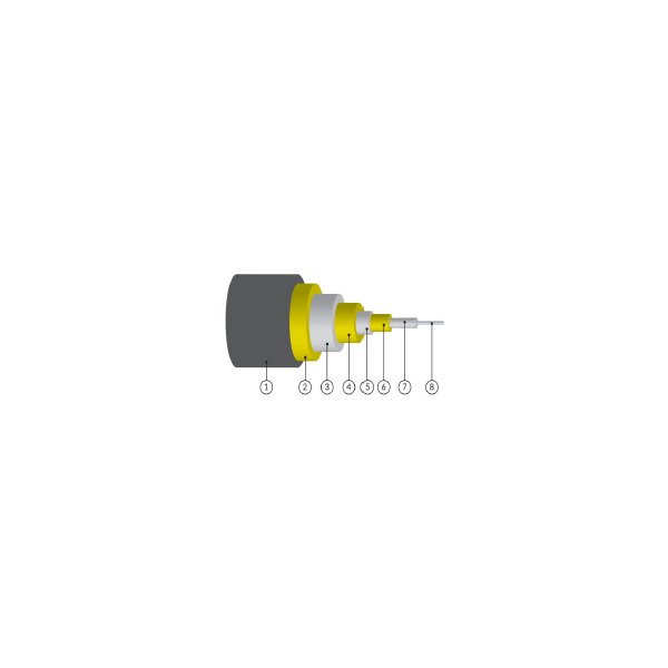 CAVO MONOFIBRA DA ESTERNO CCA SM 4,5 MM 9/125 G657A2 GRIGIO OPEN FIBER ST1730
