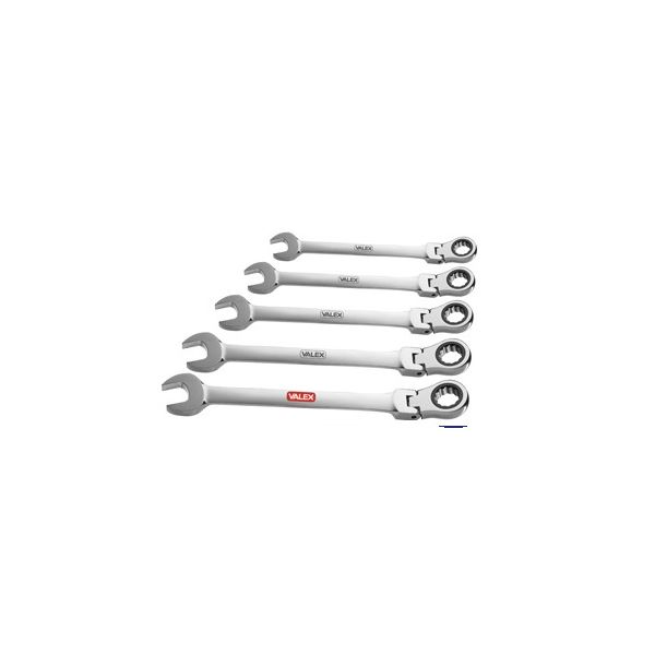 SERIE CHIAVI COMBINATE A CRICCHETTO SNODATA DA 8 A 19 MM.