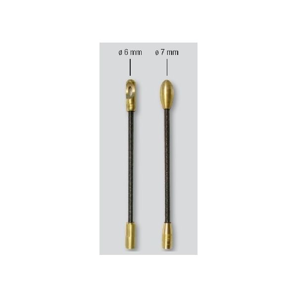 CODOLO TESTA FLESSIBILE CON OGIVA DIAMETRO MM.7 FILETTO M5 PER SONDA MM. 3 E MM. 4