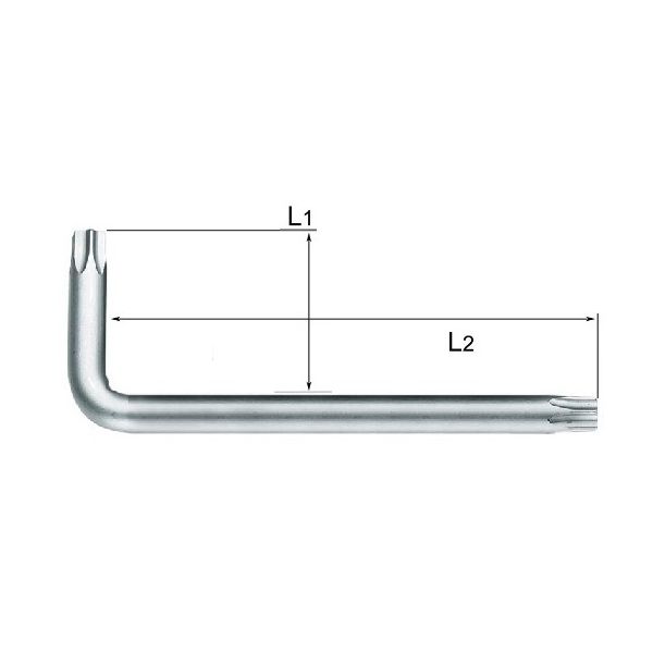 CHIAVE A BRUGOLA CURVA IMPRONTA TORX T27