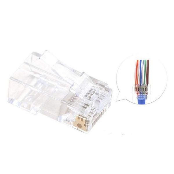 PLUG RJ 11 6/6 CONTATTI IN CONFEZIONE DA PZ. 100