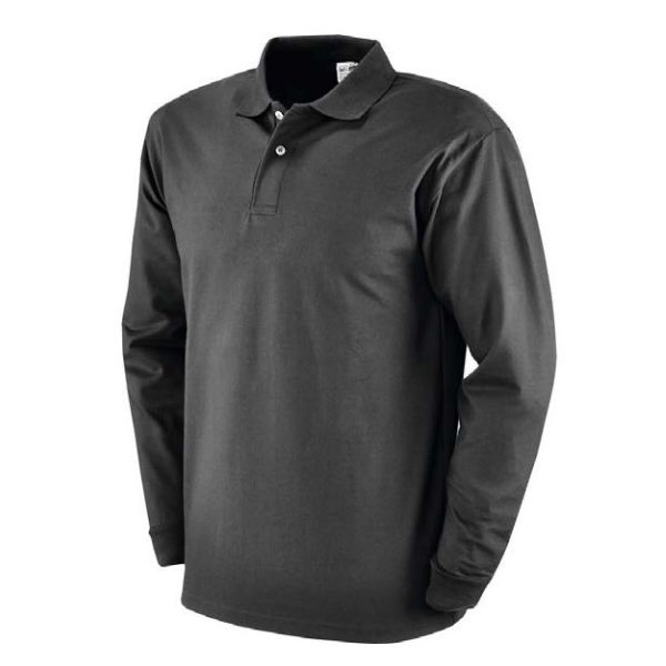MAGLIETTA POLO MANICA LUNGA IN COTONE COLORE NERO TG. M