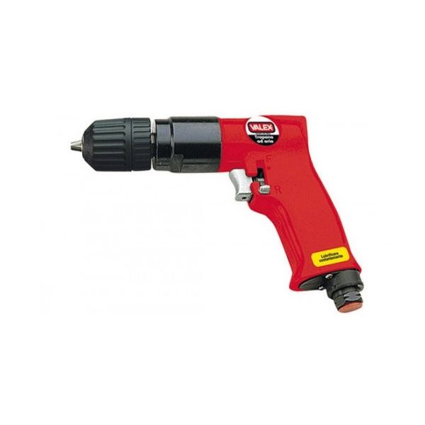 TRAPANO PNEUMATICO CON MADRINO AUTOSERRANTE PORTAPUNTE FINO A MM. 12 CORPO IN ALLUMINIO, ATTACCO RAPIDO, REVERSIBILE, 2100 GIRI/MINUTO