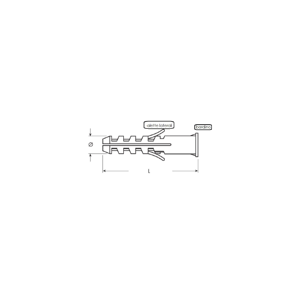 TASSELLO PVC MM. 10 CON BORDINO IN CONF. DA 100 PZ.
