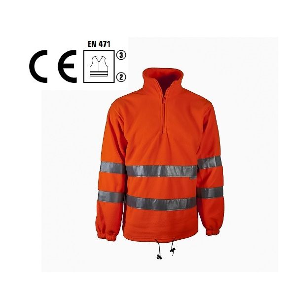 FELPA ARANCIO AD ALTA VISIBILITA' MODELLO TORONTO TG. XXL